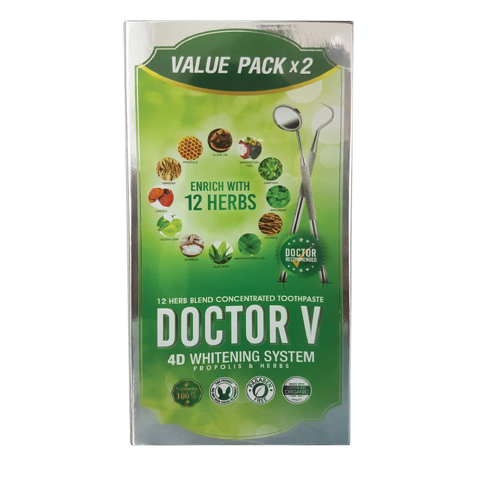 Doctor V 02 Herbal Toothpaste (Twin Pack) - Image 3