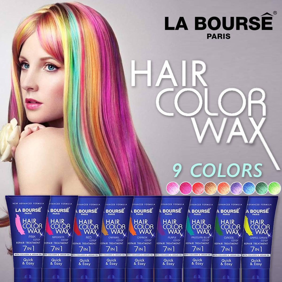La Bourse 1142 Hair Color Wax (9 Colors)